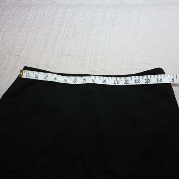 Escada Womens Black Back Pleat Wool Blend Skirt Size 36/6 - Picture 6 of 7